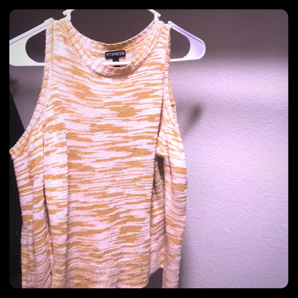 Express open shoulder sweater